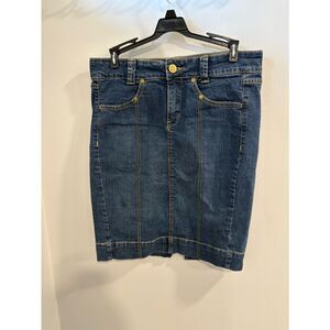 Signature by Levi Strauss Dark Blue Denim Pencil Skirt